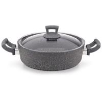 Bordó Zománcozott Lábas fedővel 24 cm