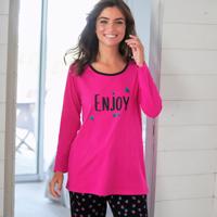 Hosszú ujjú póló középen nyomtatott Enjoy felirattal