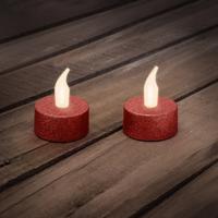 LED-es teamécses AJÁNDÉK ELEMMEL piros 2 db / bliszter