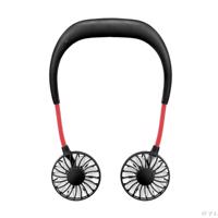 Mini ventilátor, hordozható ventilátor, nyakba akasztható ventilátor Fekete