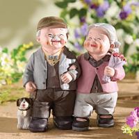 Nagymama és nagypapa dekoratív figurák